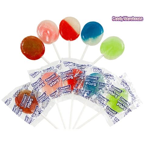 Charms Sweet And Sour Pops 48 Piece Box Nostalgic Candy Sour Candy Bulk Candy