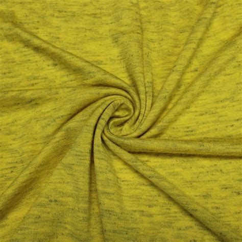 Bright Yellow Chambray Light Weight Rayon Spandex Jersey Knit Fabric