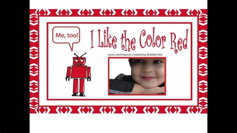 The Red Color Song I Like The Color Red Learn The