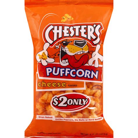 Chesters Puffcorn Cheese Flavored Cheese And Puffed Snacks Sun Fresh