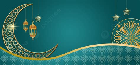 Islamic Ramadan Festival Moon Lantern Curve Decoration Background