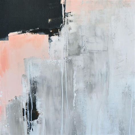 Abstract Painting Abstract Art Black White Pink
