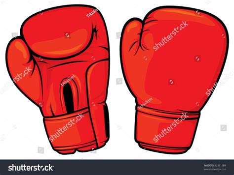 Red Boxing Gloves Stock Vector Royalty Free 82381189