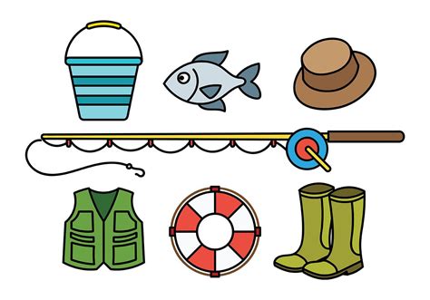 Fishing Tackle Vector Icons 149214 Vector Art At Vecteezy