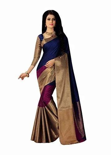 Festive Wear South Indian Cotton Saree 63 M With Blouse Piece At Rs 299 In Surat