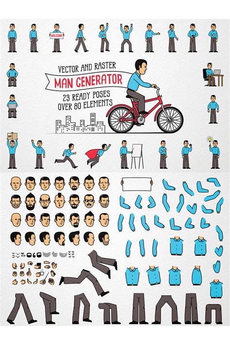 Men Character Generator Illustration 78221