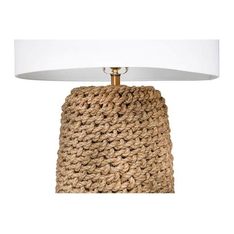 Shop Round Jute Rope Table Lamp W Linen Shade Furniture Store In