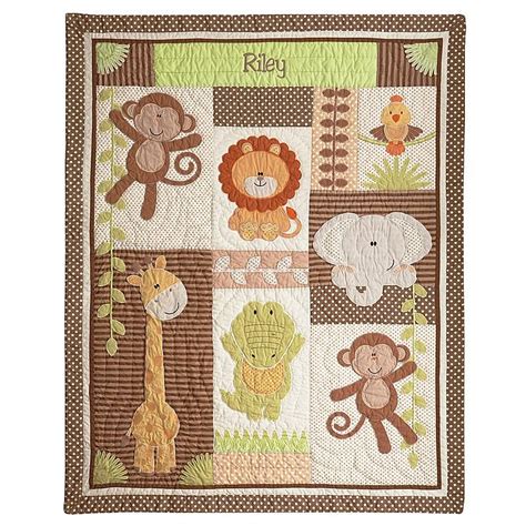 Baby Quilt Jungle Animal Baby Quilt Personalized Baby Quilt Baby