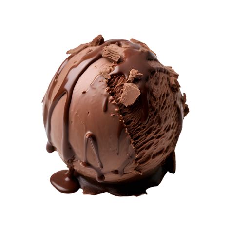 Chocolat la glace crème Balle isolé sur transparent Contexte PNG