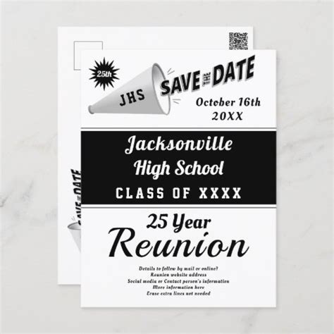 50 40 30 25 20 10 Any Class Reunion Save The Date Postcard Zazzle