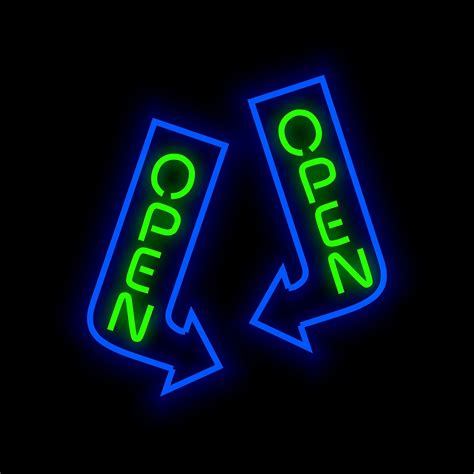 Modern Open Neon Sign Led Business Open Sign Make A Etsy In 2023