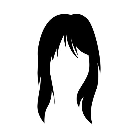 Silhouette Of Female Hairstyle Salon Beauty Wig Vector Illustration