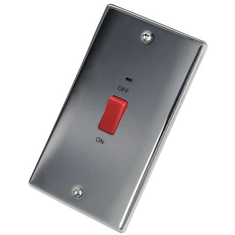 Bg 45a Dp 2 Gang Vertical Switch With Neon Polished Chrome Npc72 Cef