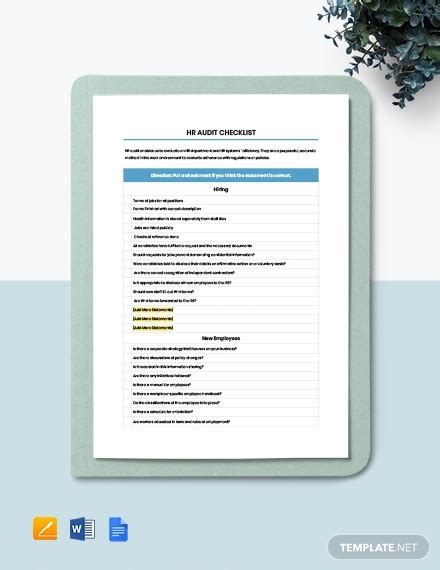 Hr Checklist 31 Examples Format Pdf Examples