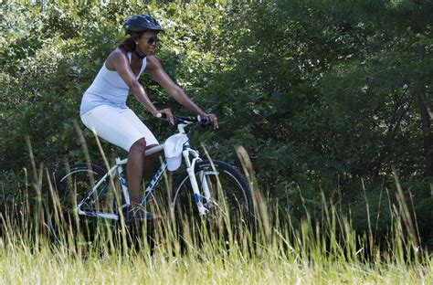 When She Rocked Her Bike Riding Gear On Vacation Michelle Obamas