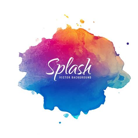 Free Vector Hand Draw Colorful Splash Watercolor Background