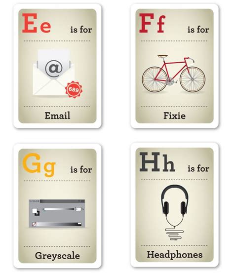 Design Nerds Flash Cards A Geeky Way For Kids To Learn Their Abcs