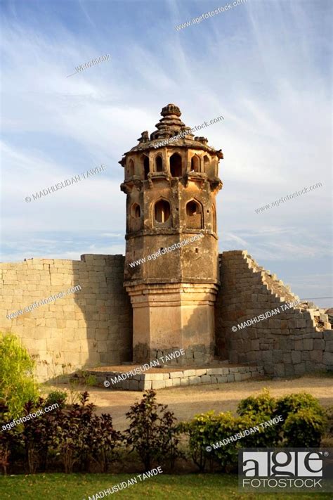 Guard Tower In Lotus Mahal Hampi Vijayanagar Unesco World