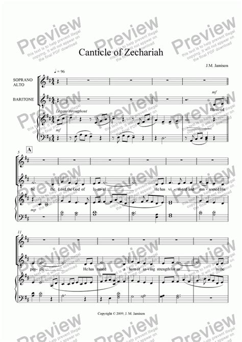 Canticle Of Zechariah Download Sheet Music Pdf File