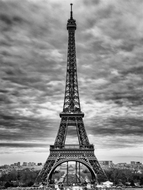 Eiffel Tower, Paris, France - Black and White Photography French Landmark Print Wall Art By ...
