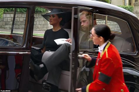 Meghan And The Duke Of Sussex Appeared Deeply Emotional As They Left Following The Long And