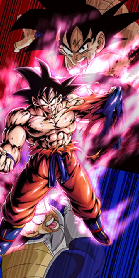 Where goku used kaioken skillfully against nappa, he's forced to almost use it as a proper state while fighting vegeta. Goku (SP) (BLU) (Kaioken) | Dragon Ball Legends Wiki | Fandom