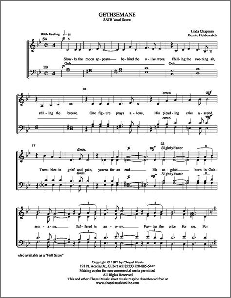 Gethsemane Primary Song Sheet Music Primary Songs Sheet Music Song