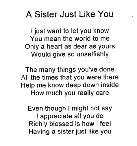 July 2017 10 best birthday poems for sisters. OLDER SISTER QUOTES AND POEMS image quotes at relatably.com