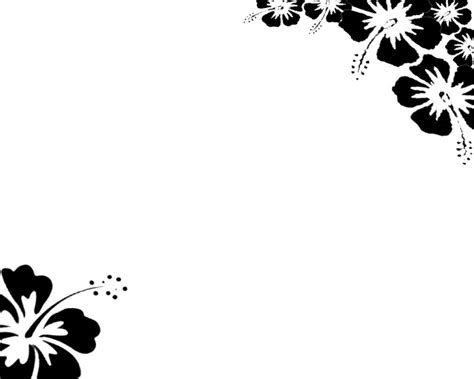 Vector illustration template with texture of leaf flower frame. Best Black And White Flower Border #15715 - Clipartion.com
