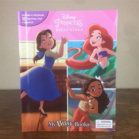 Disney Princess Beginnings My Busy Books Board Book W 10 Figurines And