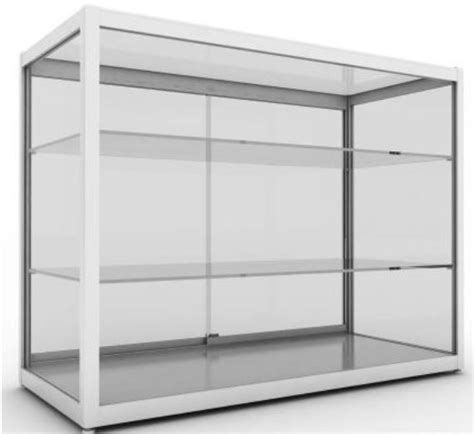 Full Glass Display Cabinet White Outstanding Displays