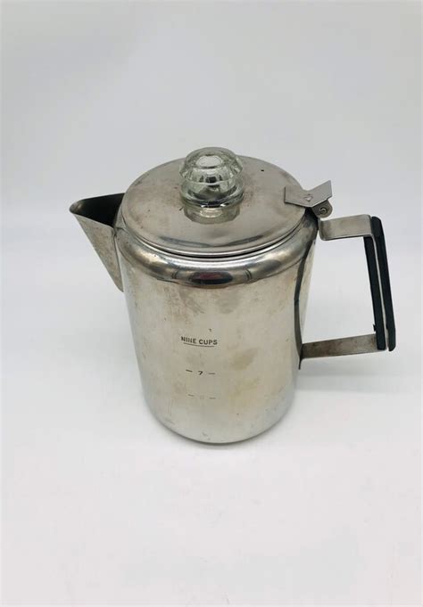 Vintage Aluminum Coffee Pot Rustic Coffee Pot Primitive Etsy