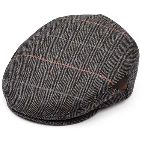 Newsboy Cap For Men Gray Flat Cap Ivy Hat Wool Blend Mens Caps