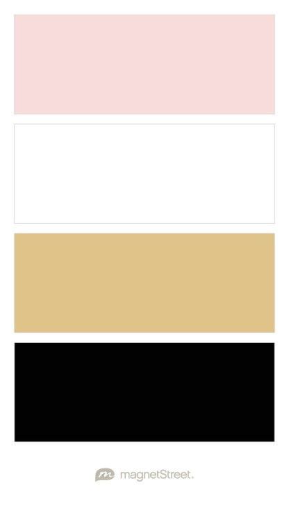 Soft Blush White Matte Gold And Black Wedding Color Palette Custom