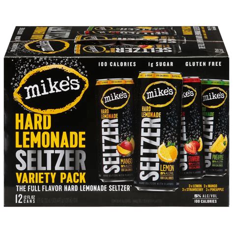 Mikes Hard Lemonade Seltzer Variety Pack 12 Oz Cans Shop Malt Beverages And Coolers At H E B