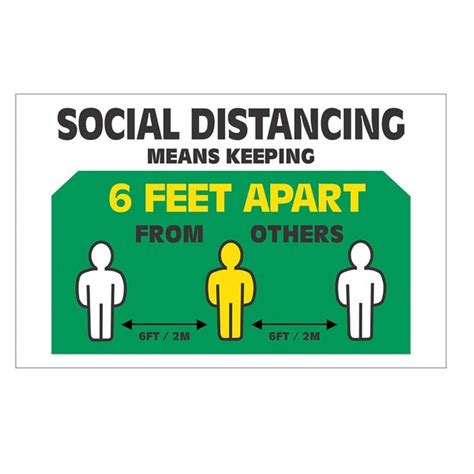 Social Distancing Means Keep 6 Feet Apart Business Signs