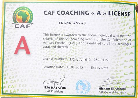 Technical Coaches Receive Caf Licenses Fufa Federation Of Uganda