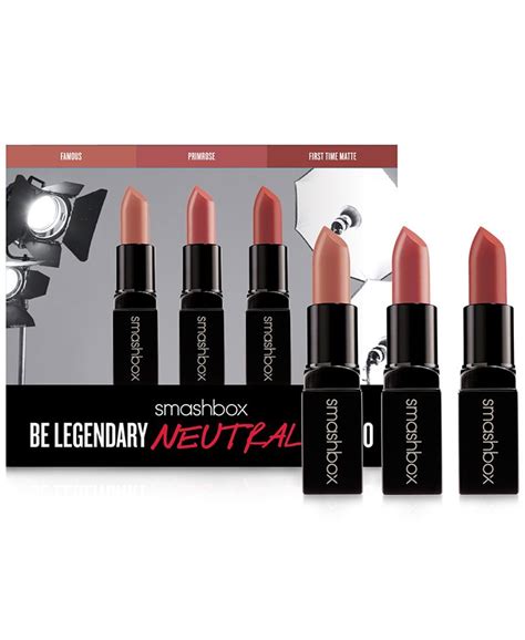 smashbox 3 pc be legendary neutral lipstick set macy s