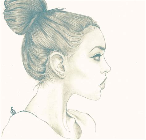 Female Face Side View Drawing Reference And Sketches For