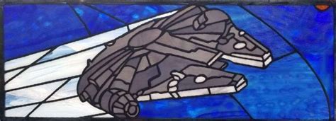 Stained Glass Hanging Panel P 248 Millennium Falcon Star Wars