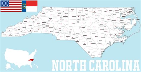 North Carolina Map Guide Of The World