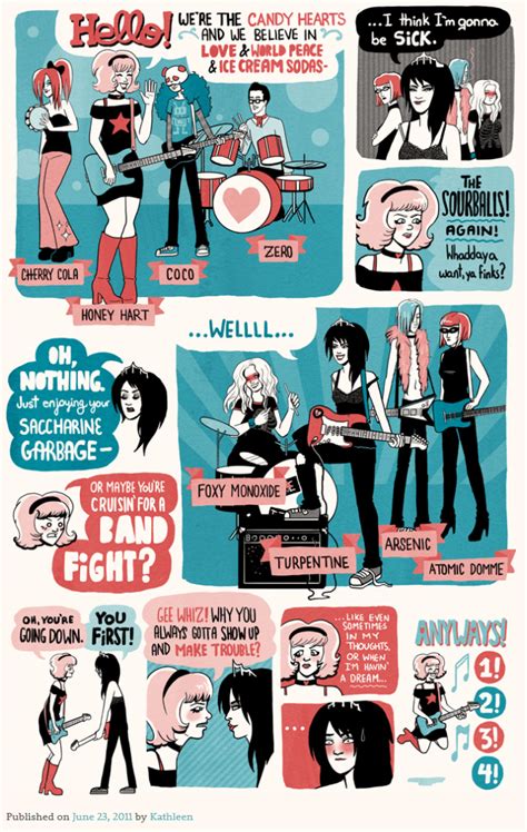 Band Vs Band Webcomix By Kathleen Jacques Archie Meets Riot Grrrl