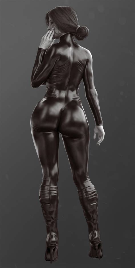 Rule 34 1girls 3d Ass Big Ass Bodysuit Cd Projekt Red Female Female Only Latex Monochrome Solo