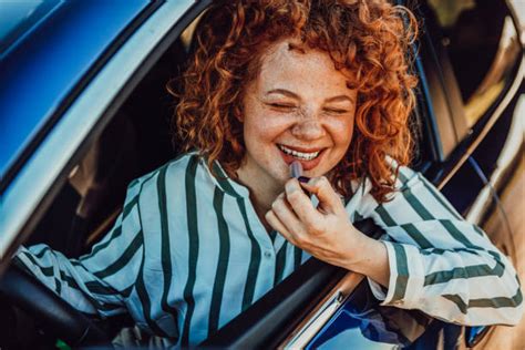 730 Applying Makeup While Driving Stock Photos Pictures And Royalty