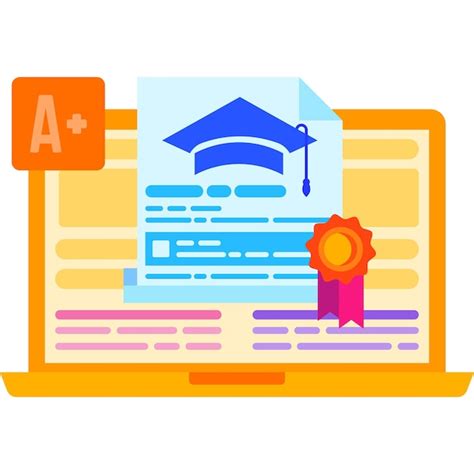 Premium Vector Study Icon Get Online Certificate Degree Vector