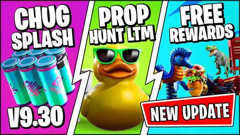 New Fortnite Update Right Now Chug Splash Prop Hunt Free Rewards