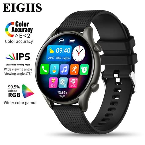 Eigiis Smart Watch Men Bluetooth Call Full Screen Touch Sport Fitness Watch Heart Rate Monitor