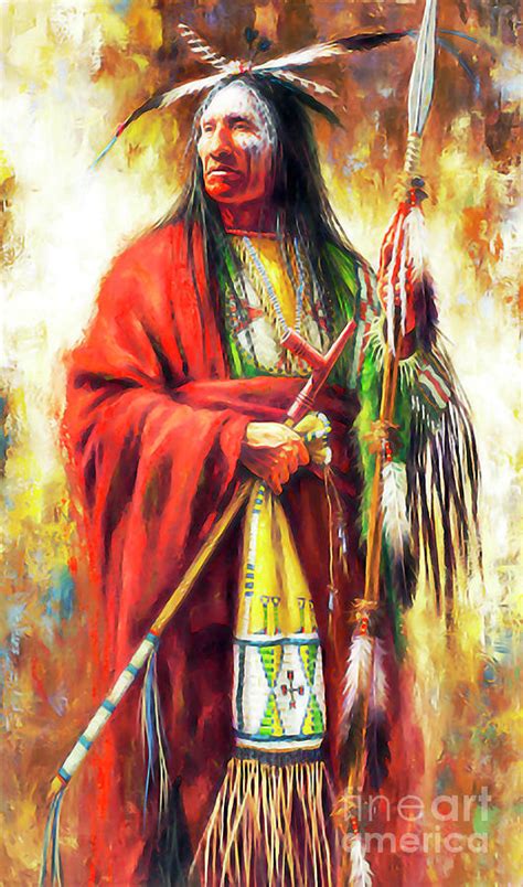 Native American Charismatic Shaman Digital Art By Trindira A