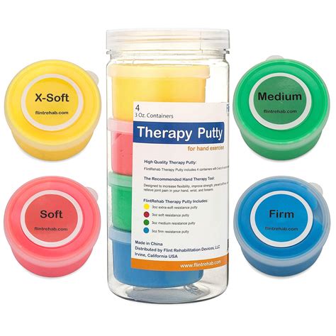 Buy Flintrehab Premium Quality Therapy Putty 4 Pack 3 Oz Each For