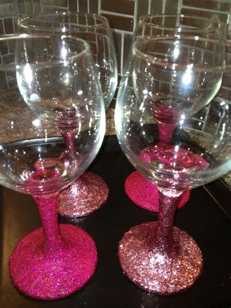 Glitter Wine Glasses Glitter Wine Glasses Diy Wine Glass Wine Glass